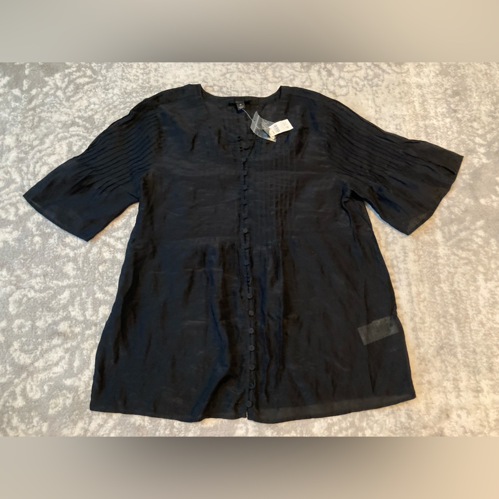 J. Crew Black Blouse